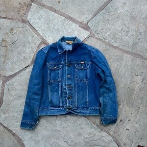 Vintage Rustler Denim Distressed Soft Faded Jacket